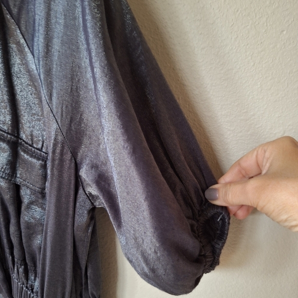 Samant Chauhan Utility Midi Dress Gun Metal Simmer Womens size S - Picture 3 of 10